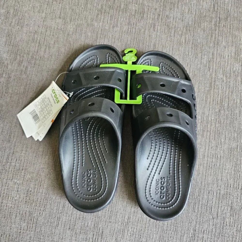 Crocs Men's Black Classic Crocs Sandals Size 7